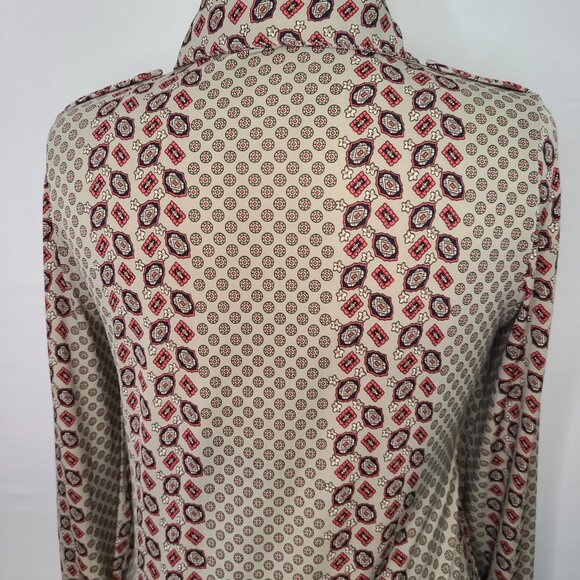 BCBG Maxazria Womens Long Sleeve Snap Up Blouse Size L - Picture 4 of 10